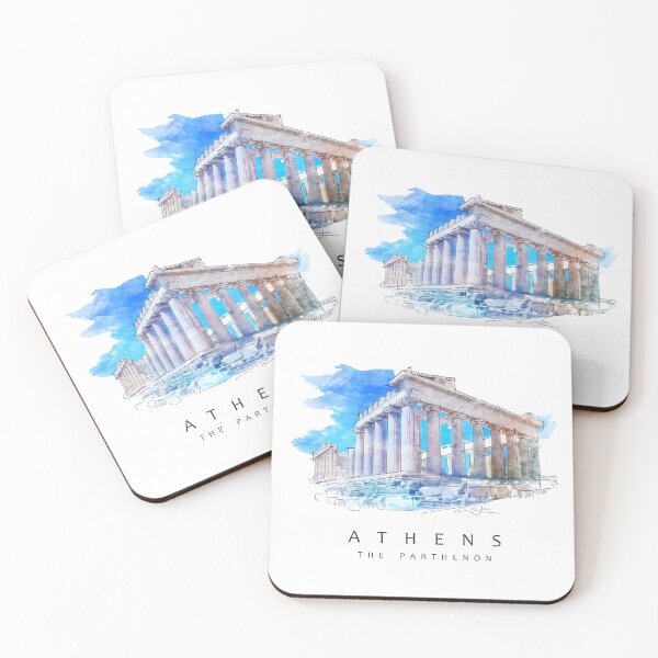 Item preview, Athens: The Parthenon Temple in Watercolor Art designed and sold by ShubhankarK.