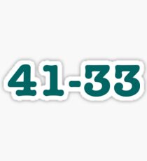 Philly fans, you know the score. 41-33. Sticker