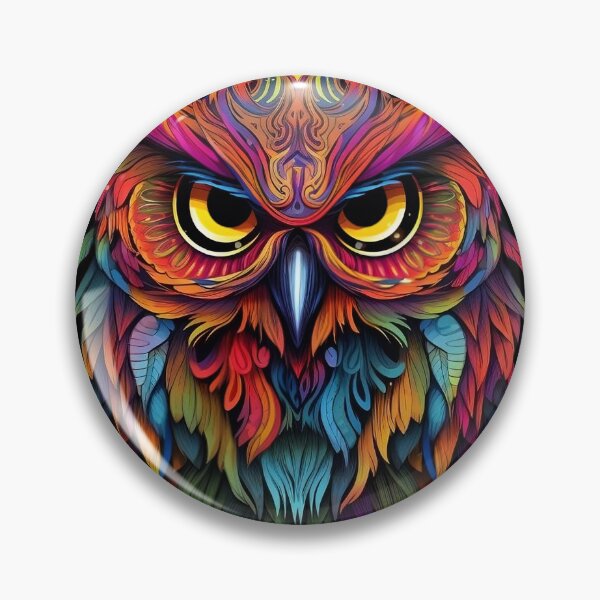 Item preview, Psychedelic Angry Owl: Fierce Gaze designed and sold by PsyCloth.