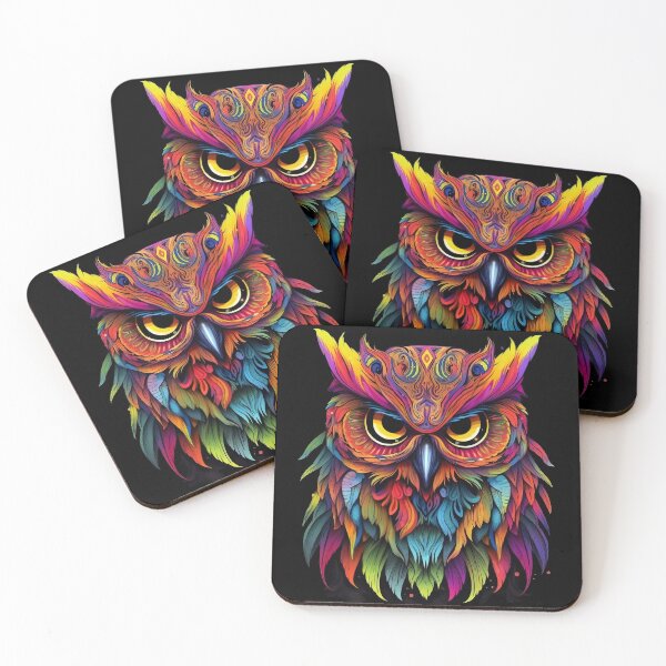 Item preview, Psychedelic Angry Owl: Fierce Gaze designed and sold by PsyCloth.