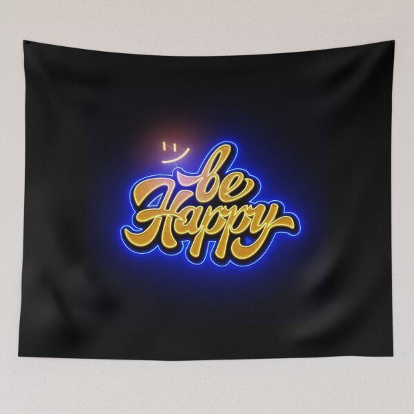 Item preview, Neon Graphic Design: Be Happy designed and sold by HIKARI Creations.