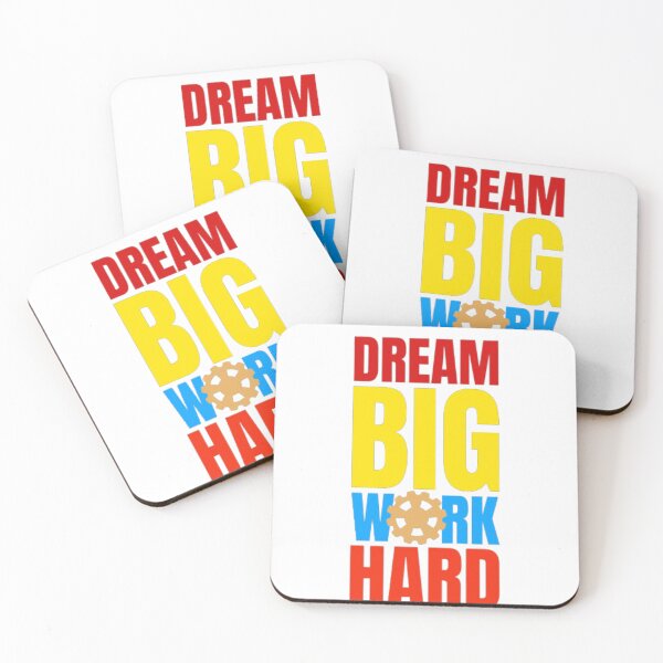 Aperçu de l'œuvre Conception Dream Big Work Hard créée et vendue par DanishDesignCo.