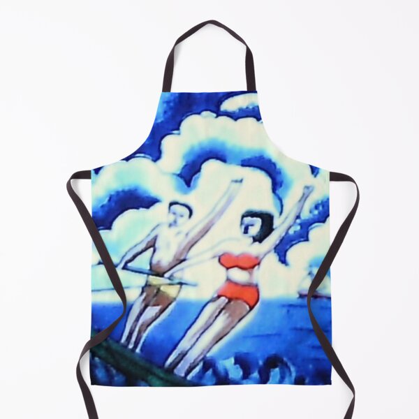 Item preview, reto water skiing couple designed and sold by thats2gay.