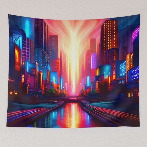 Item preview, Cyber City Canal designed and sold by Ink Art Design.