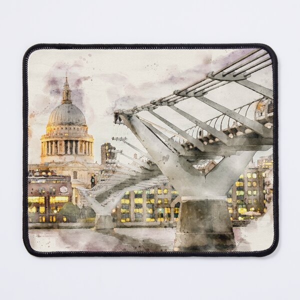 Item preview, Watercolour of St Paul's Cathedral and Millennium Bridge. London designed and sold by bailey-cooper.