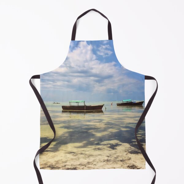 Item preview, Two Traditional Zanzibari Boats Floating Peacefully on Turquoise Water: A Celebration of Serene Beauty designed and sold by Oh Halo Berry.