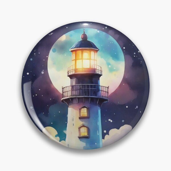 Item preview, Lighthouse at night designed and sold by Ghazal-art.