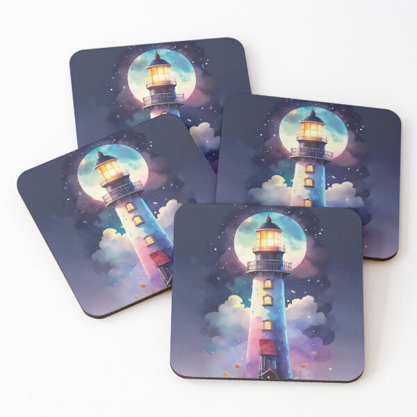 Item preview, Lighthouse at night designed and sold by Ghazal-art.