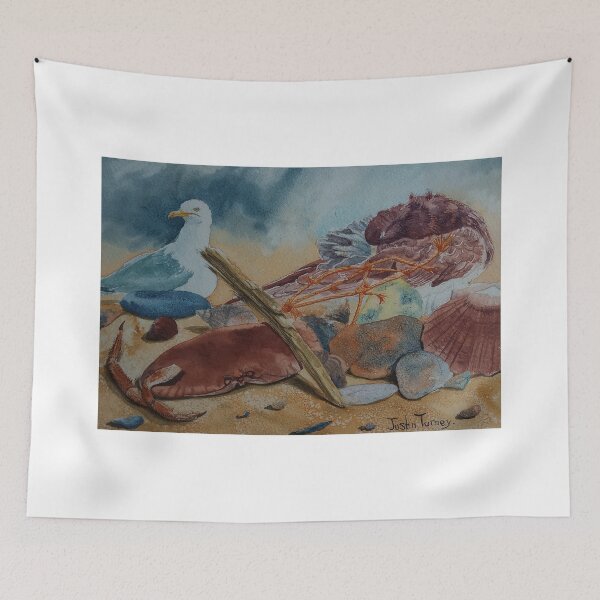 Item preview, Rummaging on the beach designed and sold by Justin Turney Art.