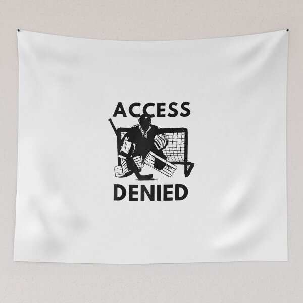 Item preview, Access Denied Hockey Goalie Raglan   designed and sold by RandolphRVogel.