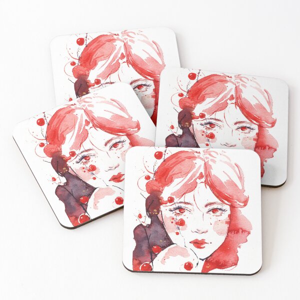 Item preview, Hojas de agua 6 - Retrato de mujer en acuarela designed and sold by Chiara Mendicino.