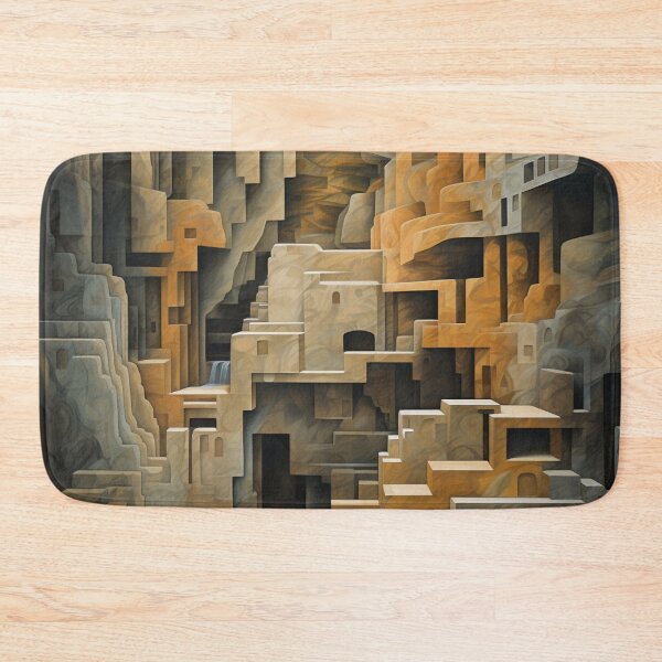 Item preview, Geometric Waterfall: A Cubist Perspective - 2 designed and sold by Moisky Art.