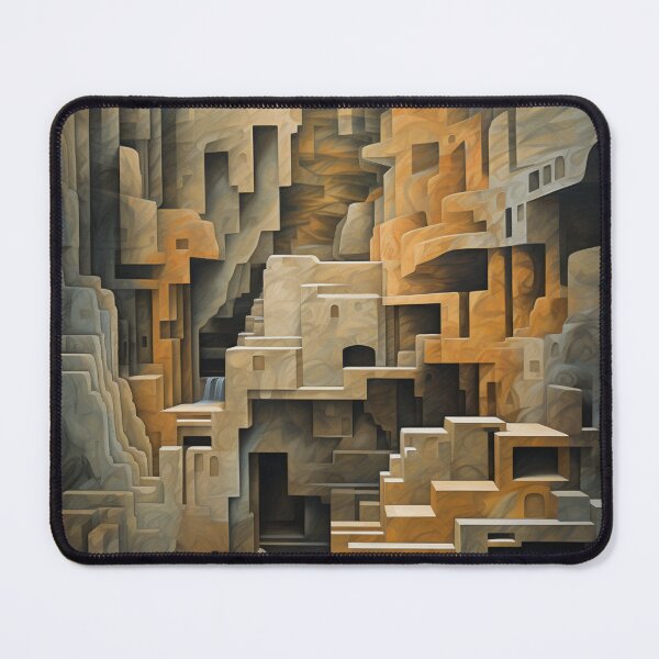 Item preview, Geometric Waterfall: A Cubist Perspective - 2 designed and sold by Moisky Art.