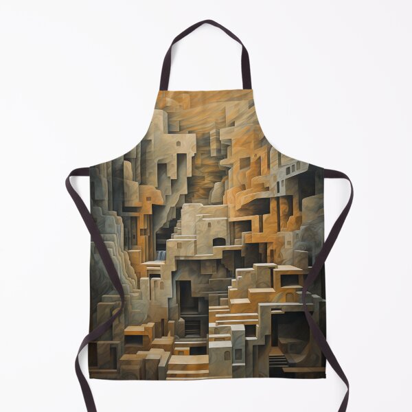 Item preview, Geometric Waterfall: A Cubist Perspective - 2 designed and sold by Moisky Art.