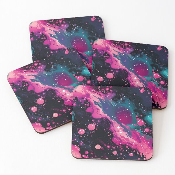 Item preview, Space to Breathe Pattern 3, pink streaks of the universe peeling back, black hole emerging like a soda float spilling out across the universe, feels big. Astronomy and possibly science. designed and sold by FoxRobinRabbit.