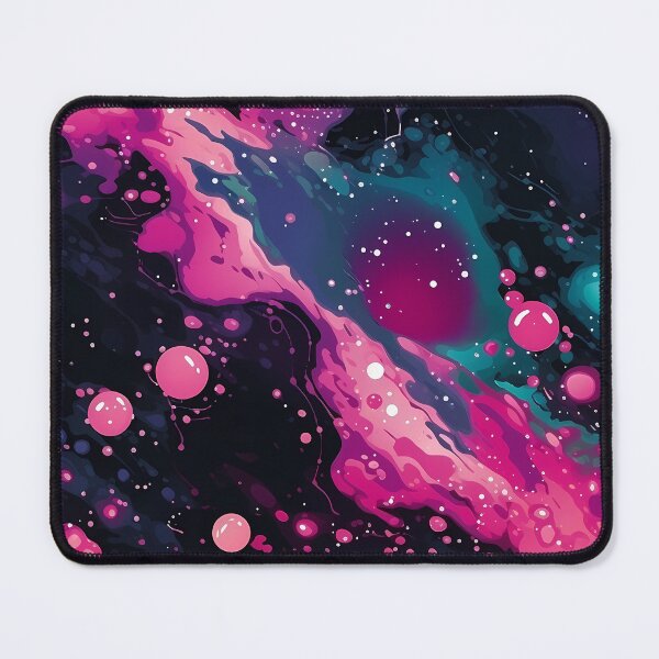 Item preview, Space to Breathe Pattern 3, pink streaks of the universe peeling back, black hole emerging like a soda float spilling out across the universe, feels big. Astronomy and possibly science. designed and sold by FoxRobinRabbit.