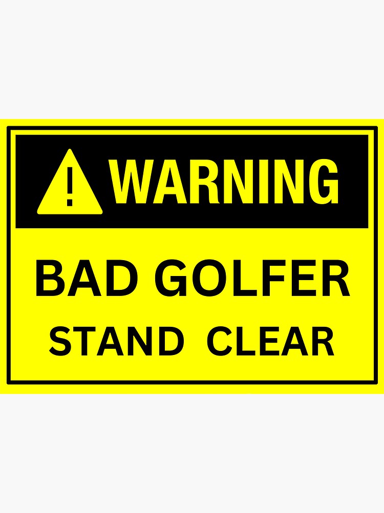 3 X Funny Golf Balls Warning Very Bad Golfer Joke Golfing Club