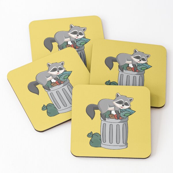 Item preview, Raccoon sleeping on trash bin designed and sold by Donutlovers.