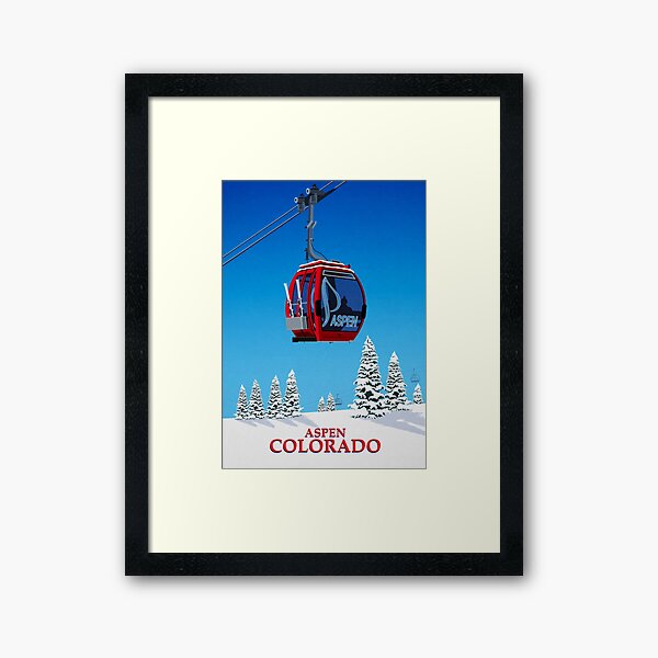 Aspen Ski Resort Framed Art Print