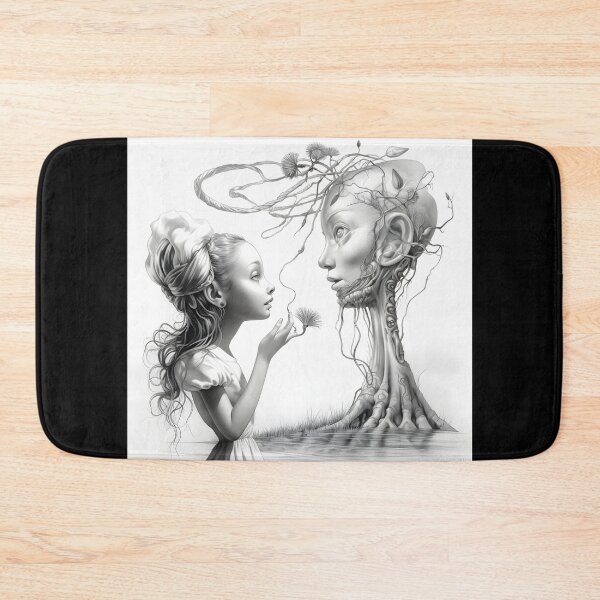 Item preview, Otherworldly Cosmic Connection: A Surreal Pencil Illustration designed and sold by Art-dios.