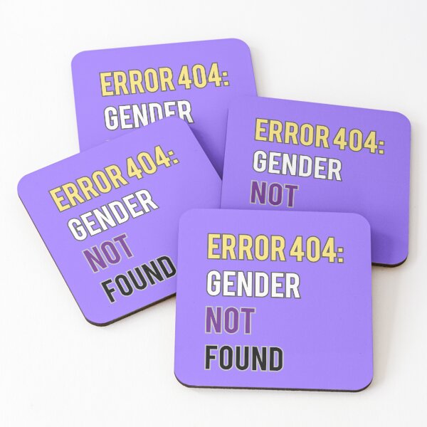 Item preview, Error 404: Gender not found (Non-binary Flag Colours) designed and sold by NyxSunflower.