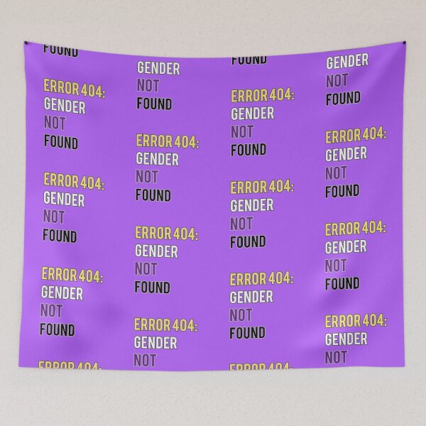 Item preview, Error 404: Gender not found (Non-binary Flag Colours) designed and sold by NyxSunflower.