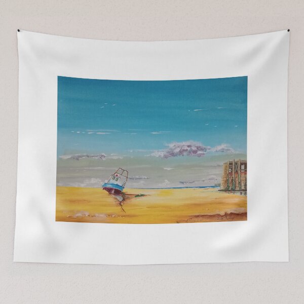 Item preview, Boat on the sand waiting for the tide designed and sold by Justin Turney Art.