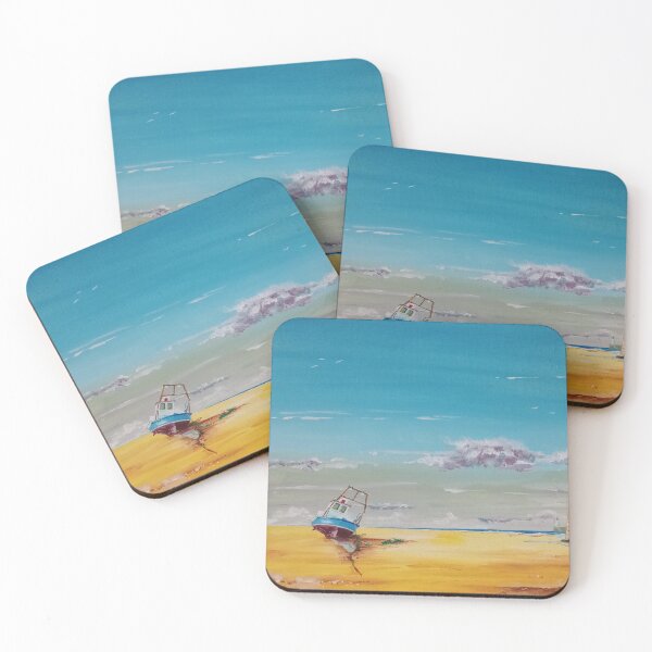 Item preview, Boat on the sand waiting for the tide designed and sold by Justin Turney Art.