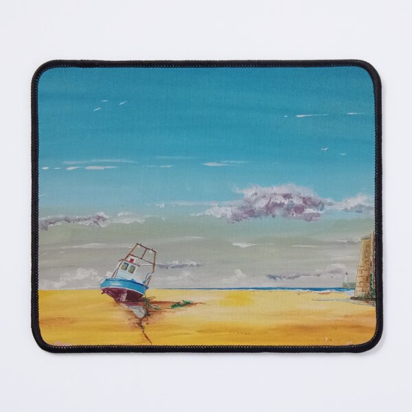 Item preview, Boat on the sand waiting for the tide designed and sold by Justin Turney Art.