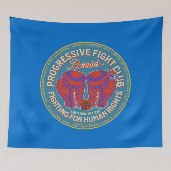 Item preview, PMD01017 Progressive Movement Designs Bernies Progressive Fight Club boxing gloves design shows you support human rights democracy progressive goals for Progressives Democrats Independents designed and sold by ProgressiveLeft.