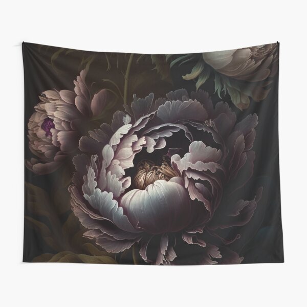 Item preview, Baroque Gothic Peonies Botanical Night Garden Nightgarden designed and sold by UtArt.