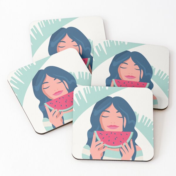 Item preview, Woman with a slice of watermelon, summer designed and sold by ElenaKud.