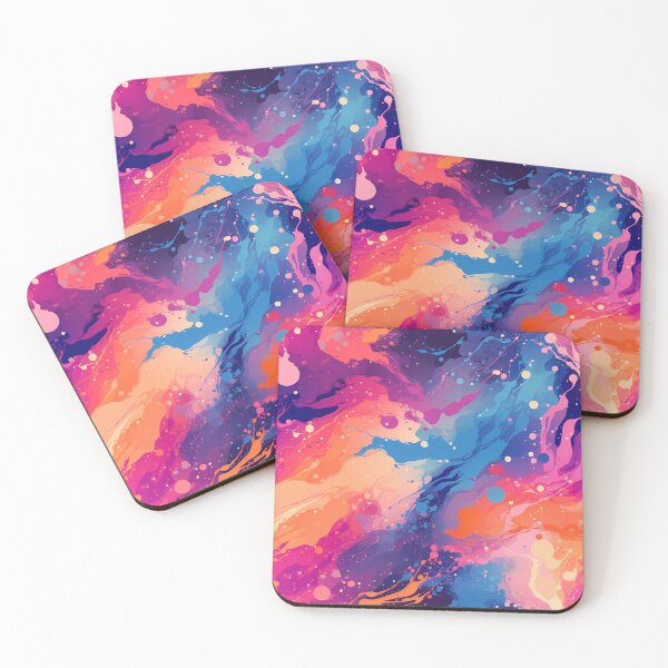 Item preview, Space to Breathe Pattern 6, like two dragon nebulae shouting at each other about a forest fire that wasn’t their fault, hurt and loss shared, orange, pink, cobalt. Astronomy, fantasy, science. designed and sold by FoxRobinRabbit.