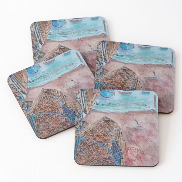 Item preview, Crab nets on the slip at Folkestone harbor designed and sold by Justin Turney Art.