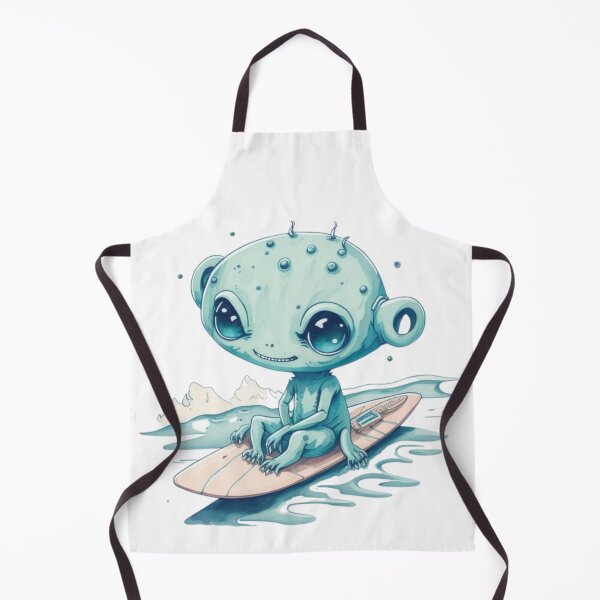 Item preview, Surfing is my passion - cute little alien on vacation. designed and sold by SaraSumi.