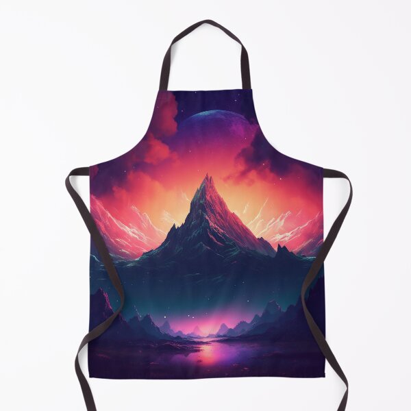 Item preview, Mountain Dreamscape: Synthwave Serenity in Nature's Embrace designed and sold by Mullet Monkey.