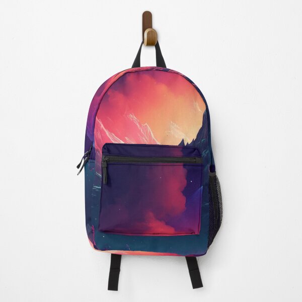Item preview, Mountain Dreamscape: Synthwave Serenity in Nature's Embrace designed and sold by Mullet Monkey.
