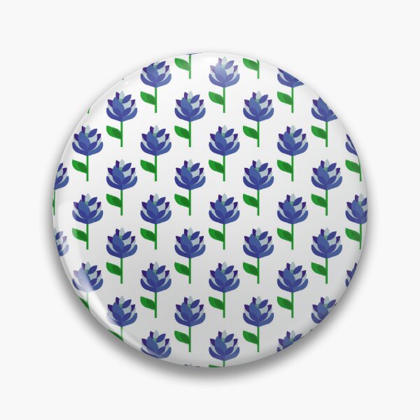 Item preview, Flower Power Blue Pattern designed and sold by ClareAckerman.