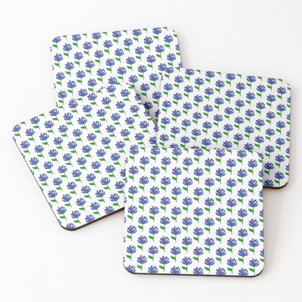 Item preview, Flower Power Blue Pattern designed and sold by ClareAckerman.