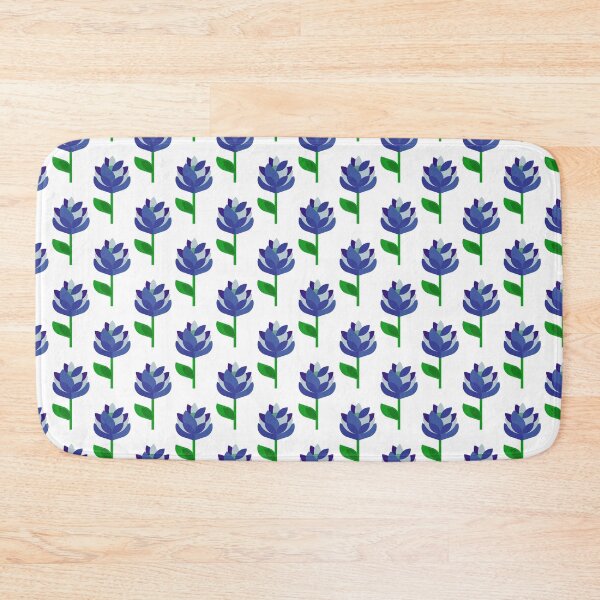 Item preview, Flower Power Blue Pattern designed and sold by ClareAckerman.