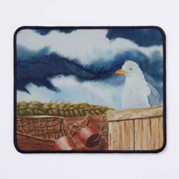 Item preview, Seagull resting on a roof designed and sold by Justin Turney Art.