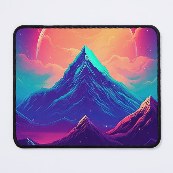 Item preview, Synthwave Majesty: Retro Waves in the Mountain Landscape designed and sold by Mullet Monkey.