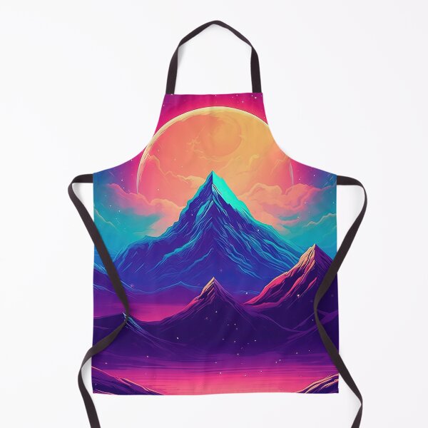 Item preview, Synthwave Majesty: Retro Waves in the Mountain Landscape designed and sold by Mullet Monkey.