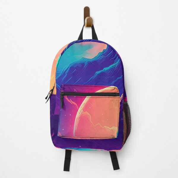 Item preview, Synthwave Majesty: Retro Waves in the Mountain Landscape designed and sold by Mullet Monkey.