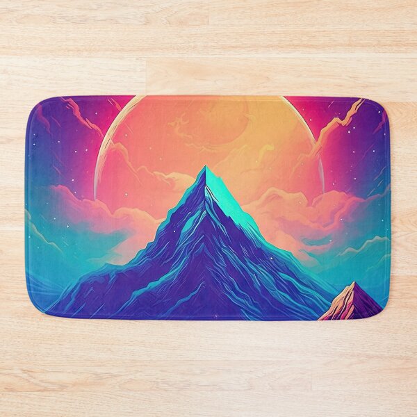 Item preview, Synthwave Majesty: Retro Waves in the Mountain Landscape designed and sold by Mullet Monkey.