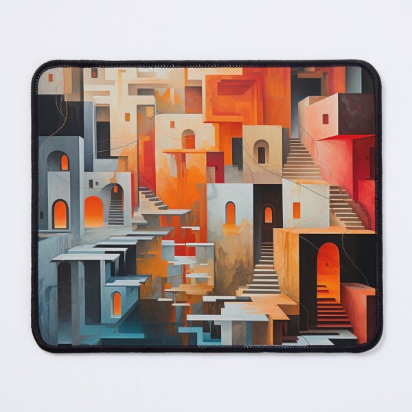 Item preview, Geometric Waterfall: A Cubist Perspective - 16 designed and sold by Moisky Art.