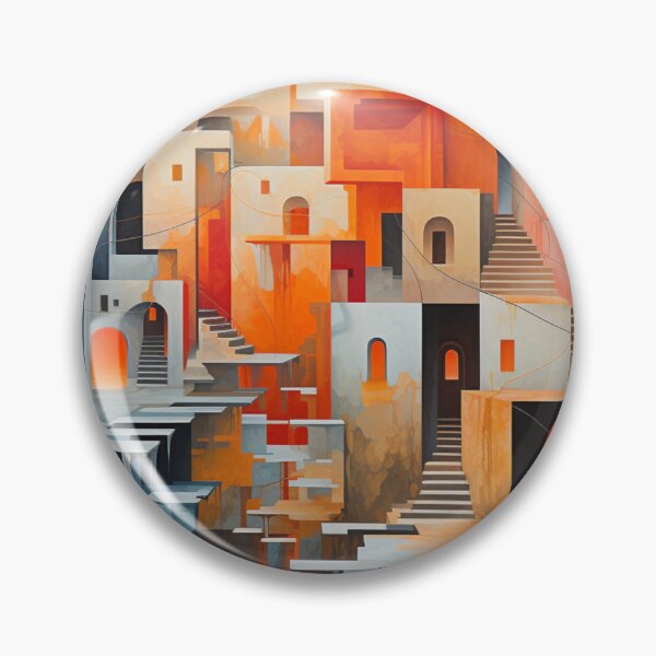 Item preview, Geometric Waterfall: A Cubist Perspective - 16 designed and sold by Moisky Art.