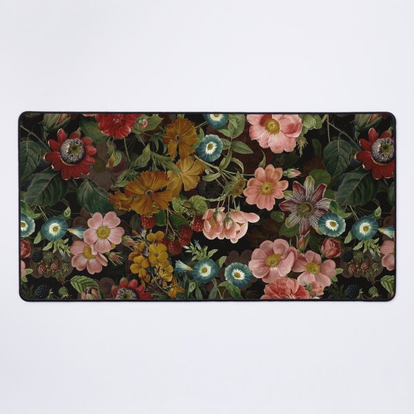 Item preview, Antique Redouté Rose Garden - Mystic Black Botanical Night Garden Nightgarden designed and sold by UtArt.