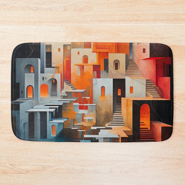 Item preview, Geometric Waterfall: A Cubist Perspective - 16 designed and sold by Moisky Art.