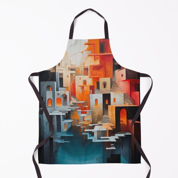 Item preview, Geometric Waterfall: A Cubist Perspective - 16 designed and sold by Moisky Art.